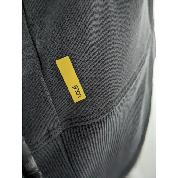 Lole Women's sz M Mixed Media Cotton Modal Grey Sweatshirt Pullover Burnout - Picture 9 of 15